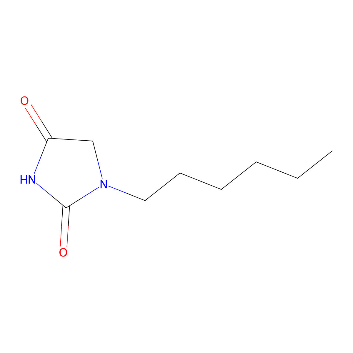 1-Hexylimidazolidine-2,4-dione molecular structure, CAS 85391-25-9
