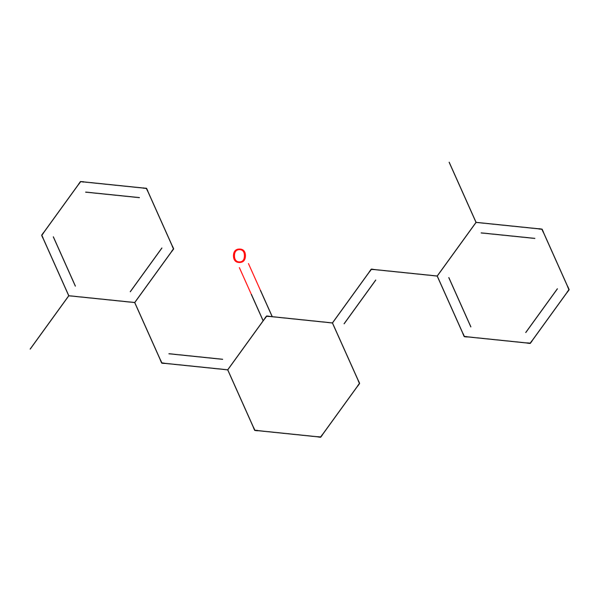 2,6-Bis[(2-methylphenyl)methylene]cyclohexanone molecular structure, CAS 85391-70-4