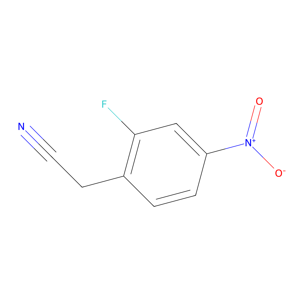 2-Fluoro-4-nitrophenylacetonitrile molecular structure, CAS 853910-00-6