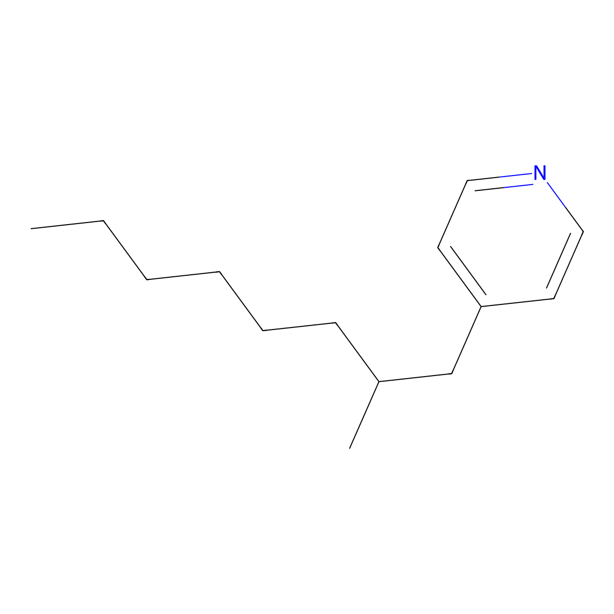 4-(2-Methyl-octyl)-pyridine molecular structure, CAS 853917-76-7