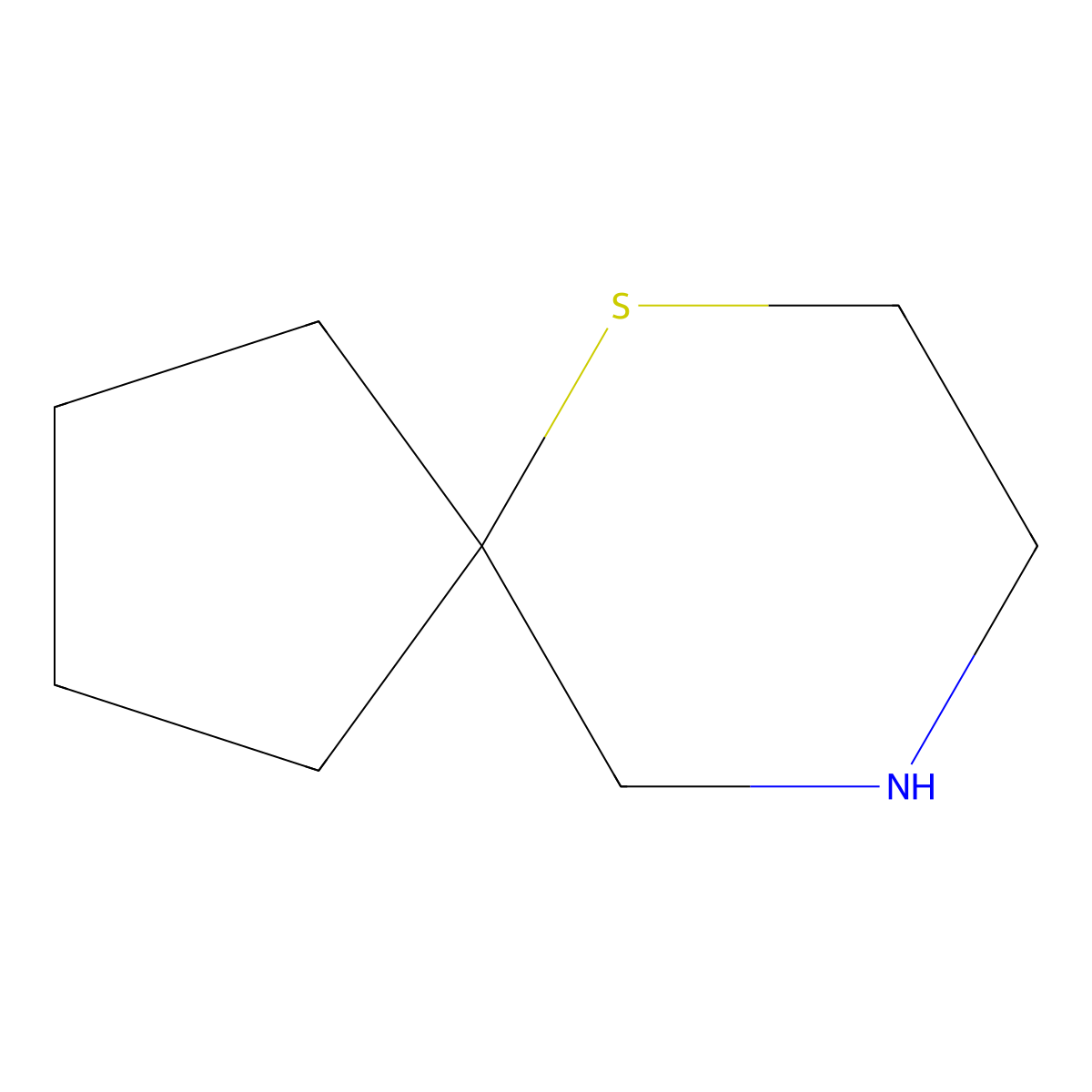 6-Thia-9-azaspiro[4.5]decane molecular structure, CAS 85392-90-1
