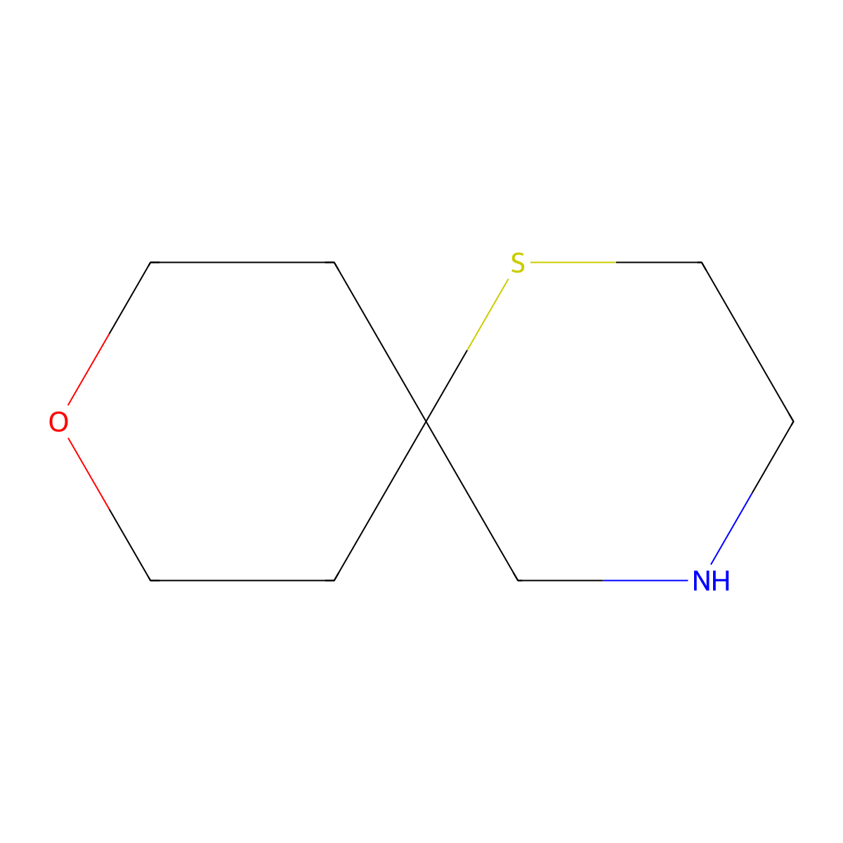 9-Oxa-1-thia-4-azaspiro[5.5]undecane molecular structure, CAS 85392-92-3