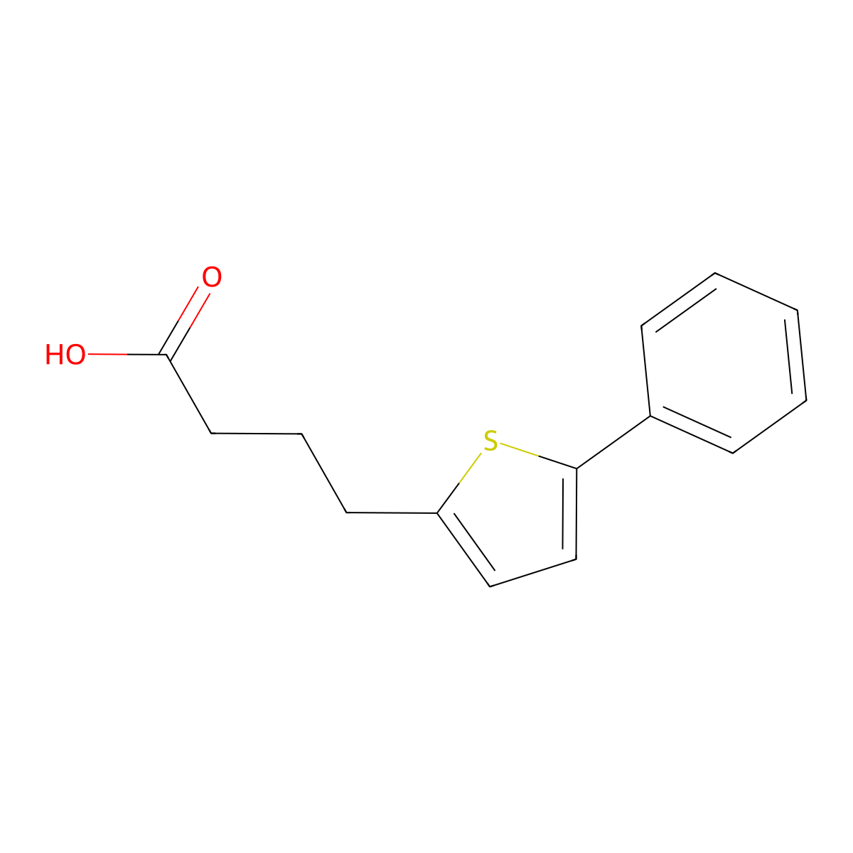 4-(5-Phenylthiophen-2-yl)butanoic acid molecular structure, CAS 853921-26-3