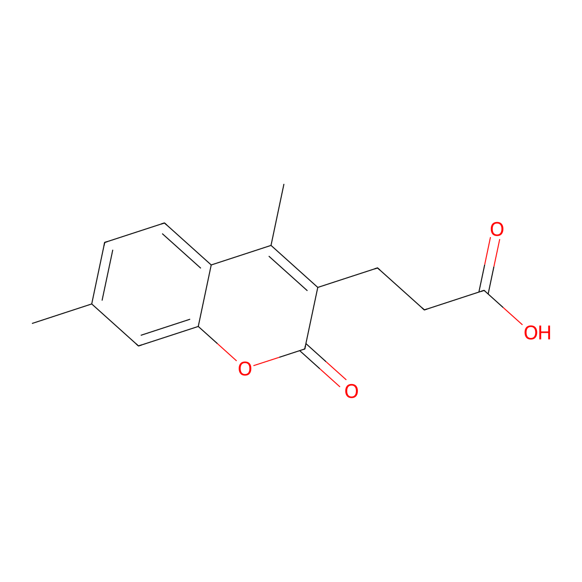 3-(4,7-dimethyl-2-oxo-2H-chromen-3-yl)propanoic acid molecular structure, CAS 853924-73-9