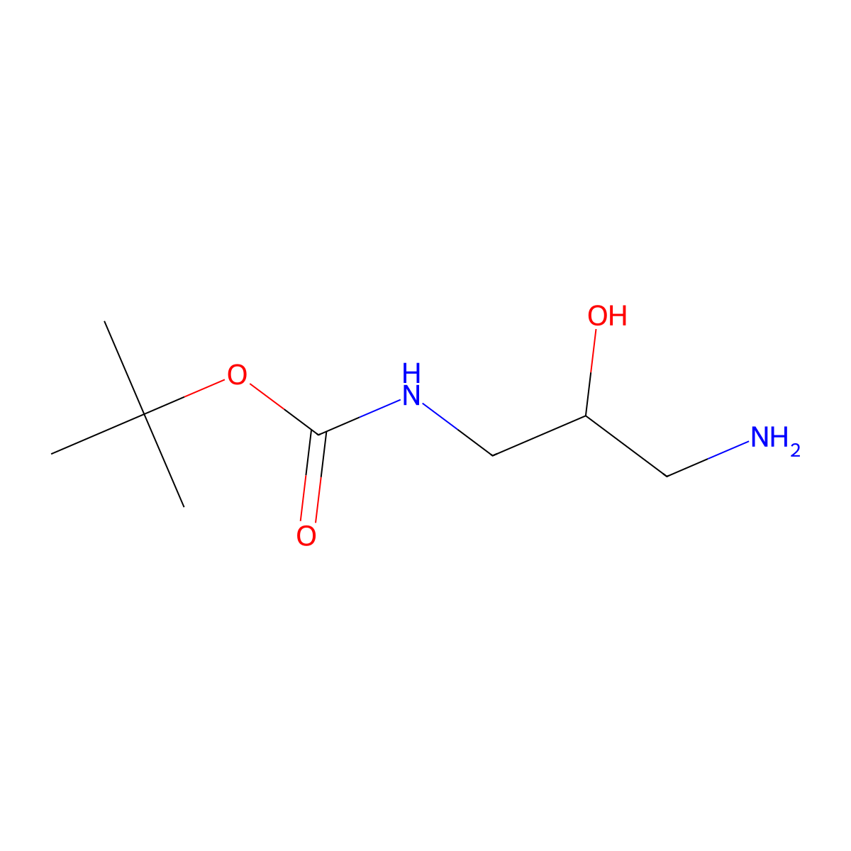 tert-butyl N-((2S)-3-amino-2-hydroxypropyl)carbamate molecular structure, CAS 853944-08-8