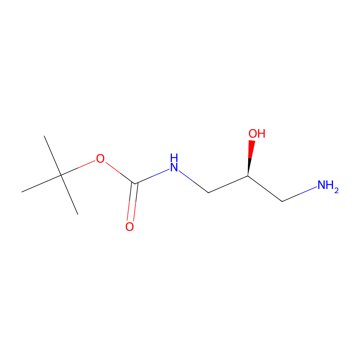 tert-butyl N-((2S)-3-amino-2-hydroxypropyl)carbamate molecular structure, CAS 853944-08-8