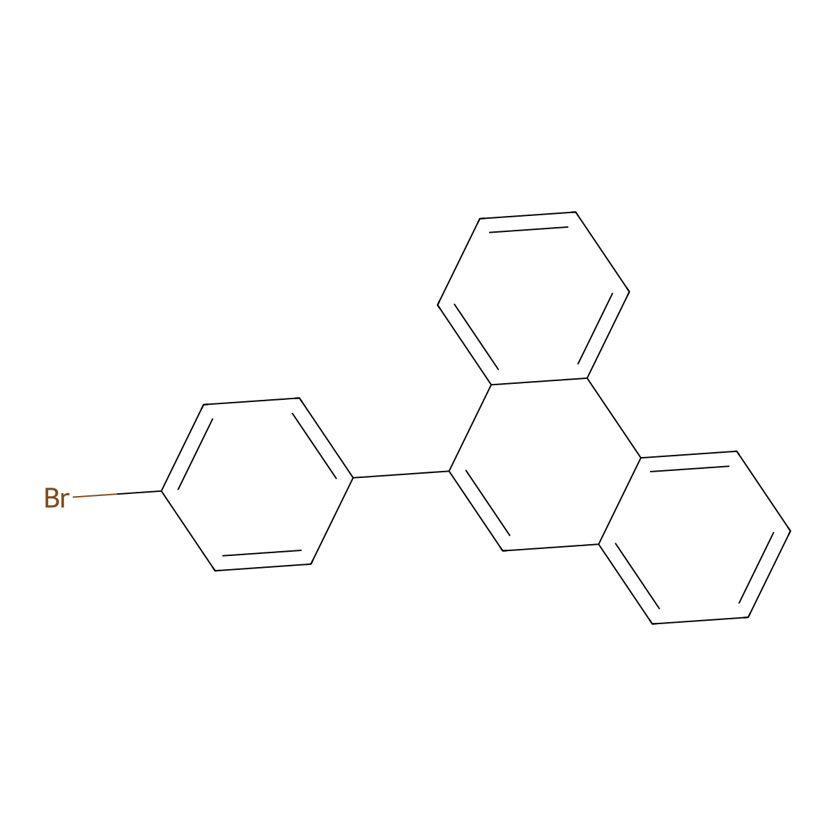 9-(4-Bromophenyl)phenanthrene molecular structure, CAS 853945-49-0