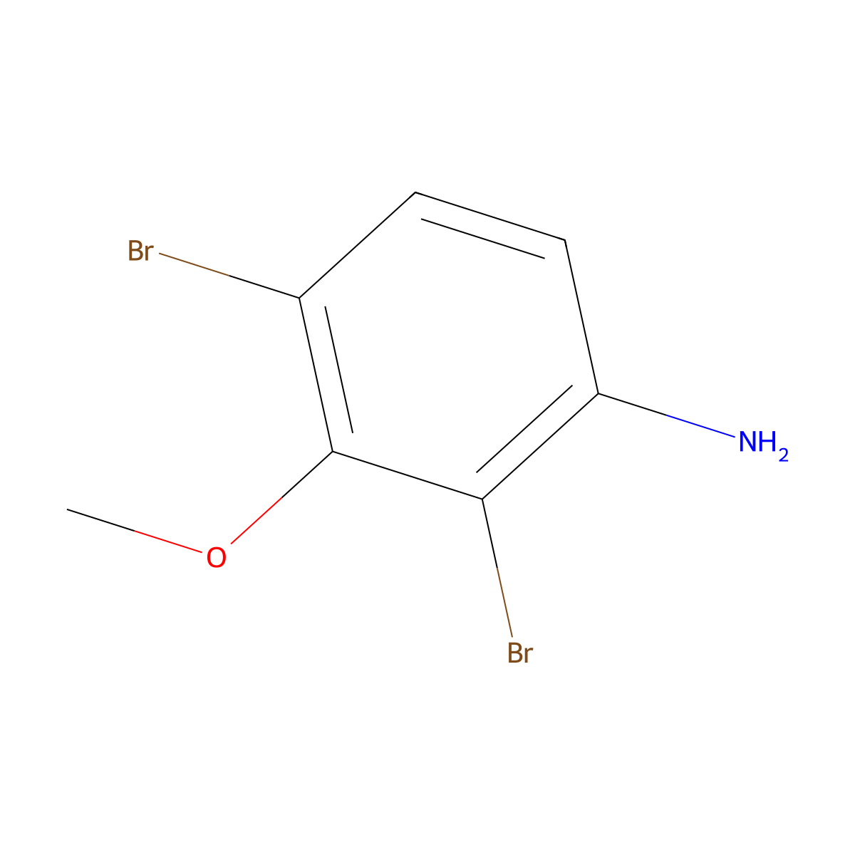 2,4-Dibromo-3-methoxyaniline molecular structure, CAS 853953-36-3