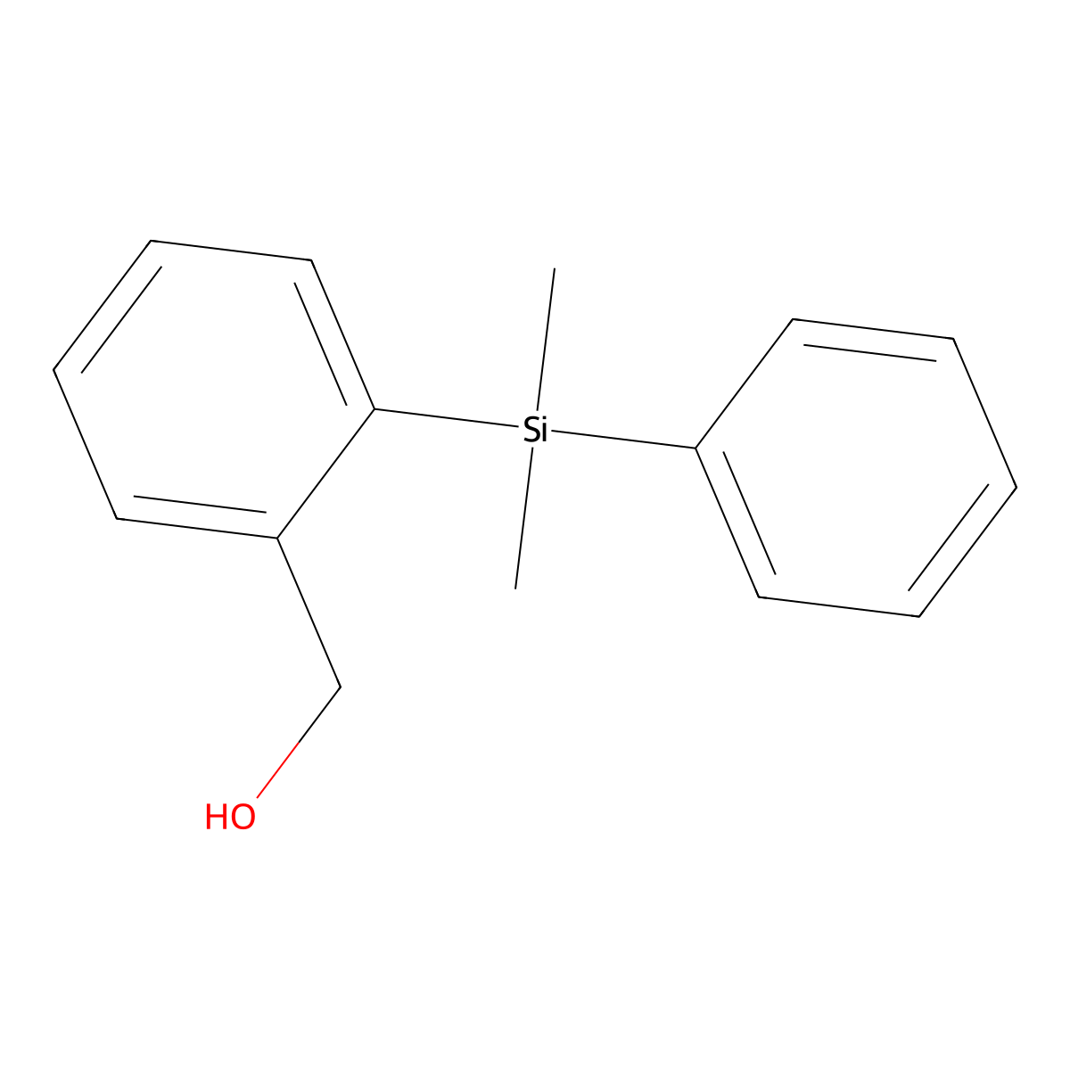 2-(Dimethylphenylsilyl)benzyl alcohol molecular structure, CAS 853955-69-8