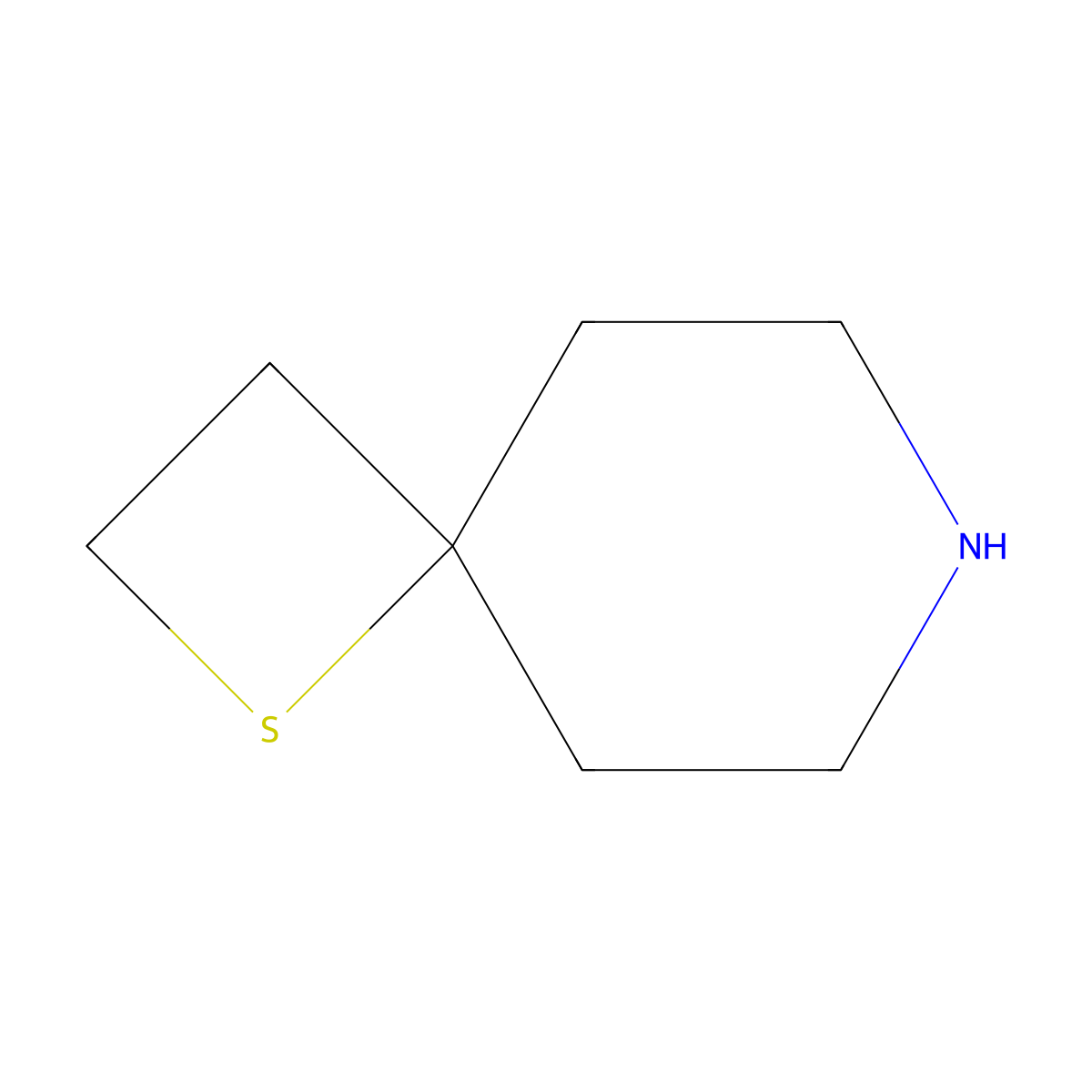 1-Thia-7-azaspiro[3.5]nonane molecular structure, CAS 853994-37-3