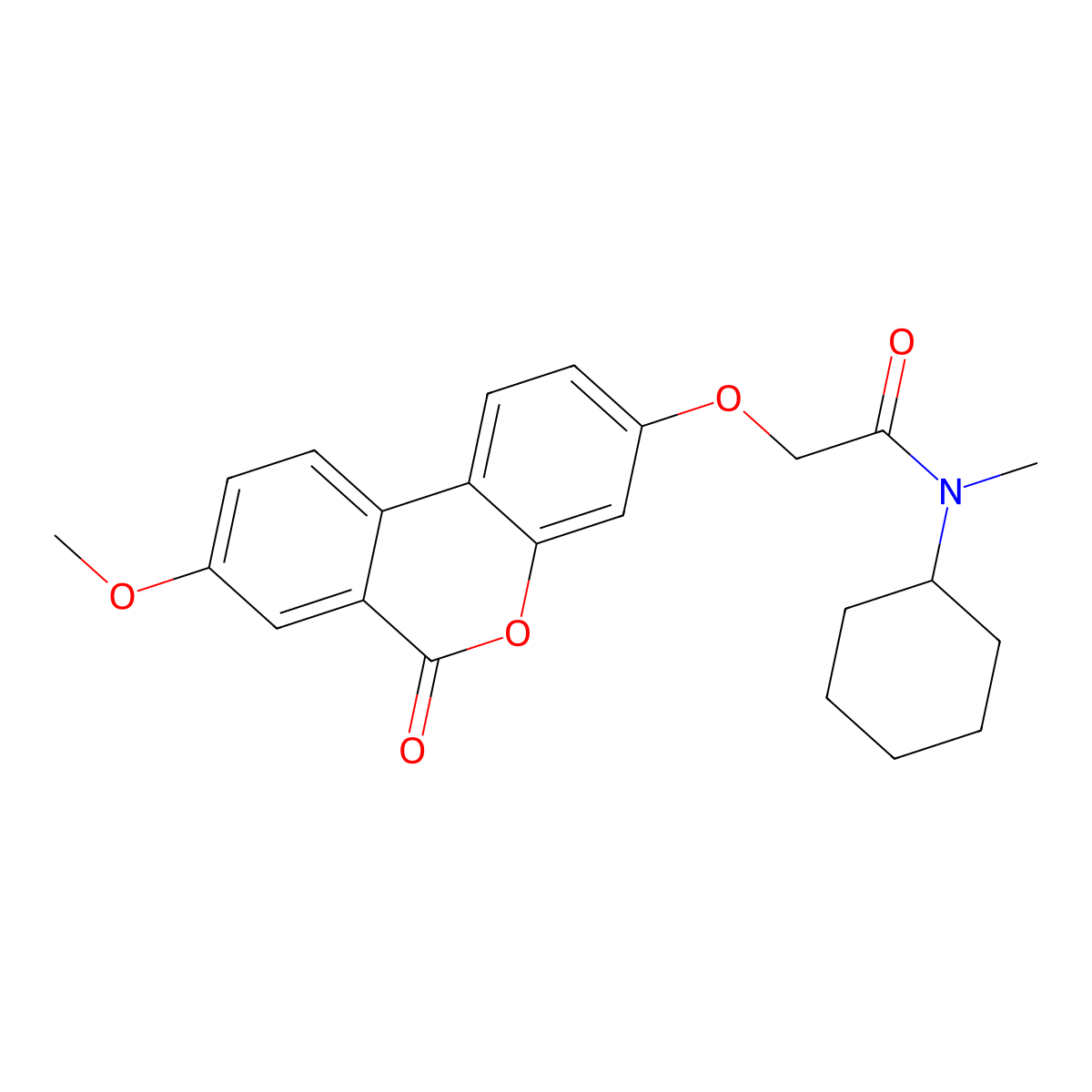N-Cyclohexyl-2-({8-methoxy-6-oxo-6H-benzo[C]chromen-3-YL}oxy)-N-methylacetamide molecular structure, CAS 854002-79-2
