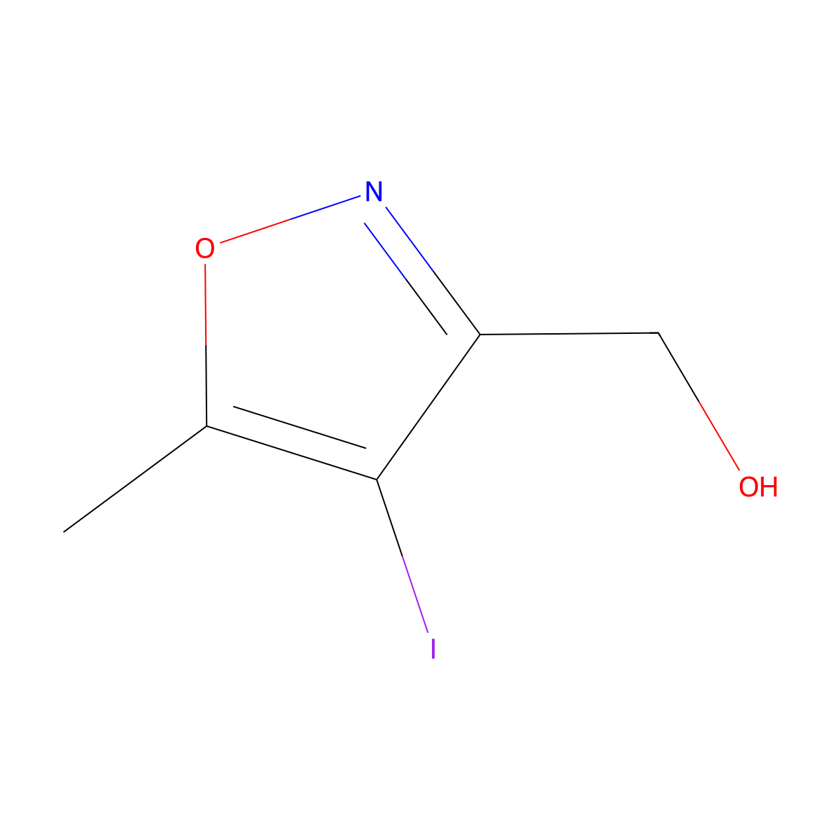 (4-Iodo-5-methyl-1,2-oxazol-3-YL)methanol molecular structure, CAS 854015-61-5
