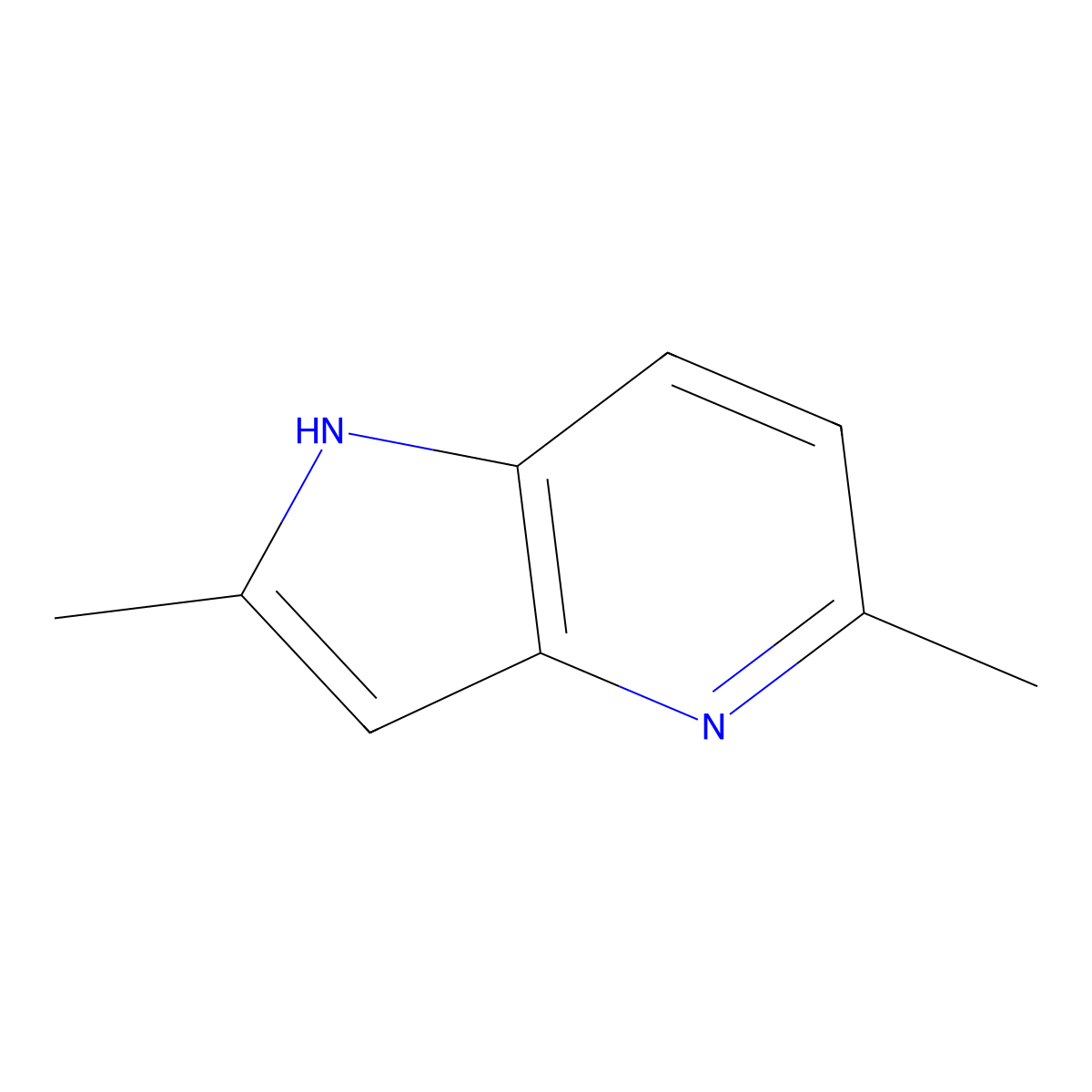 2,5-dimethyl-1H-pyrrolo[3,2-b]pyridine molecular structure, CAS 854018-76-1