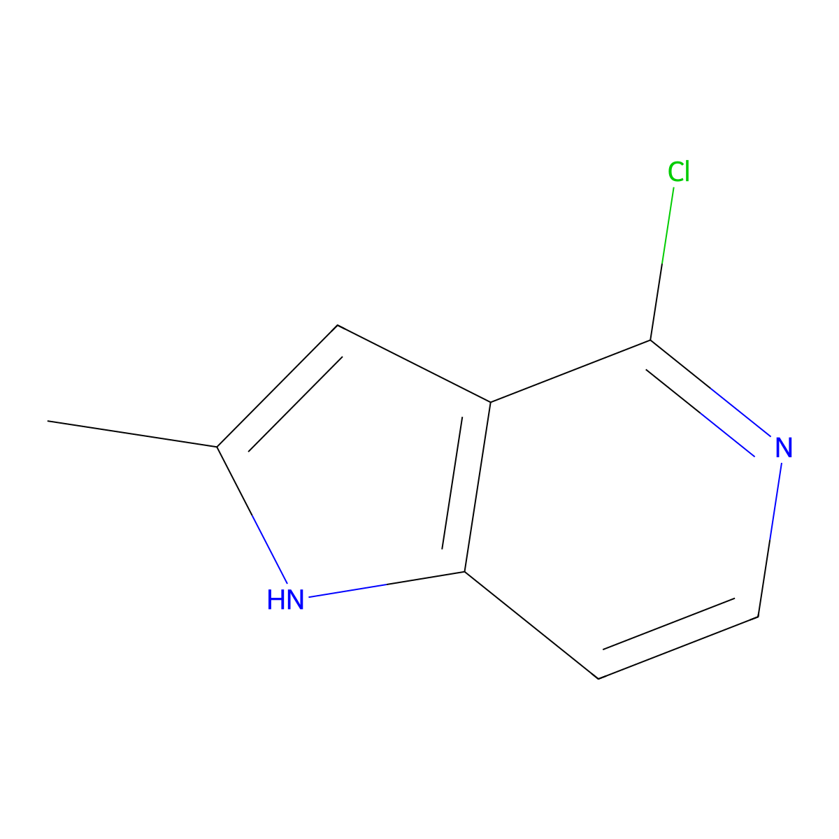 4-Chloro-2-methyl-1H-pyrrolo[3,2-c]pyridine molecular structure, CAS 854018-87-4