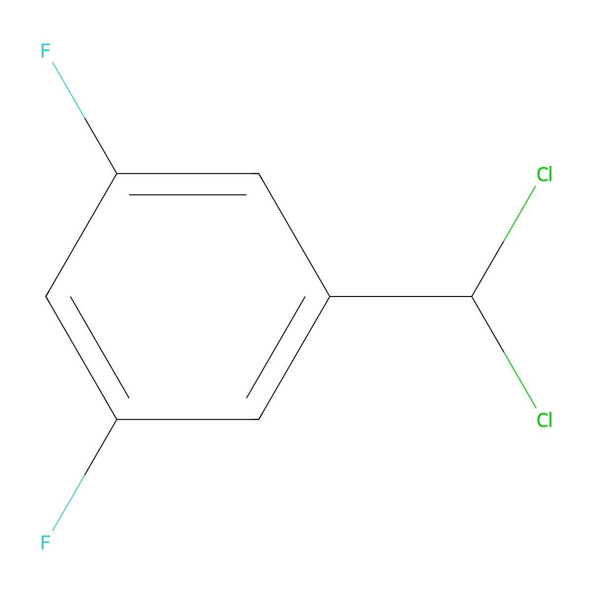 1-(Dichloromethyl)-3,5-difluorobenzene molecular structure, CAS 854020-28-3