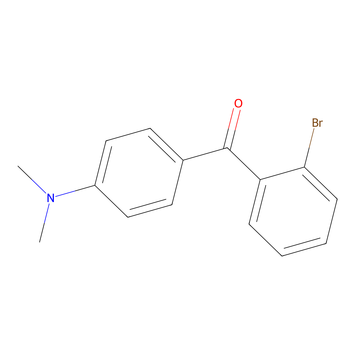 (2-Bromophenyl)[4-(dimethylamino)phenyl]methanone molecular structure, CAS 854020-91-0