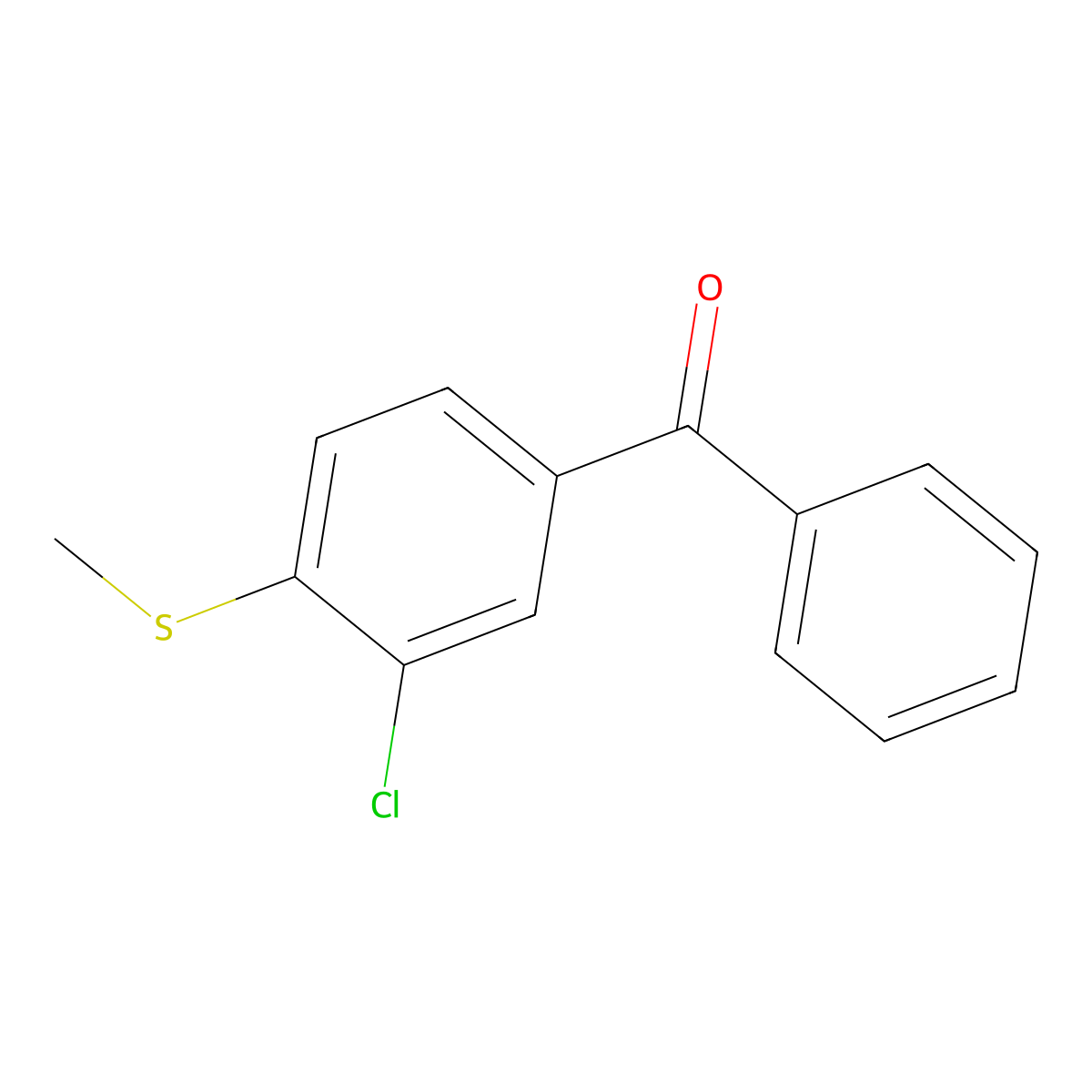 (3-Chloro-4-(methylthio)phenyl)(phenyl)methanone molecular structure, CAS 854024-24-1
