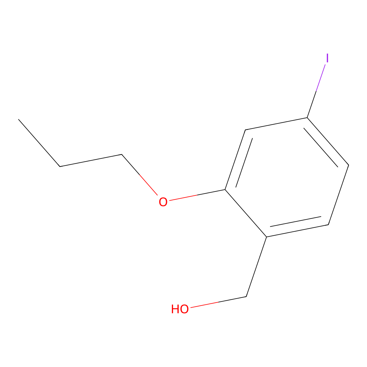 (4-Iodo-2-propoxyphenyl)methanol molecular structure, CAS 854028-47-0