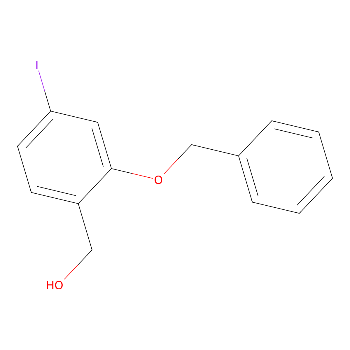 (2-(Benzyloxy)-4-iodophenyl)methanol molecular structure, CAS 854028-49-2