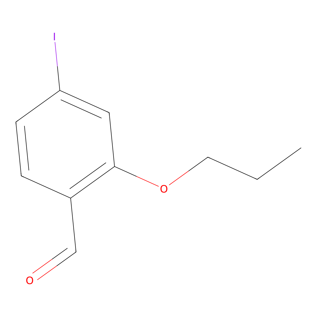 4-Iodo-2-propoxybenzaldehyde molecular structure, CAS 854028-50-5