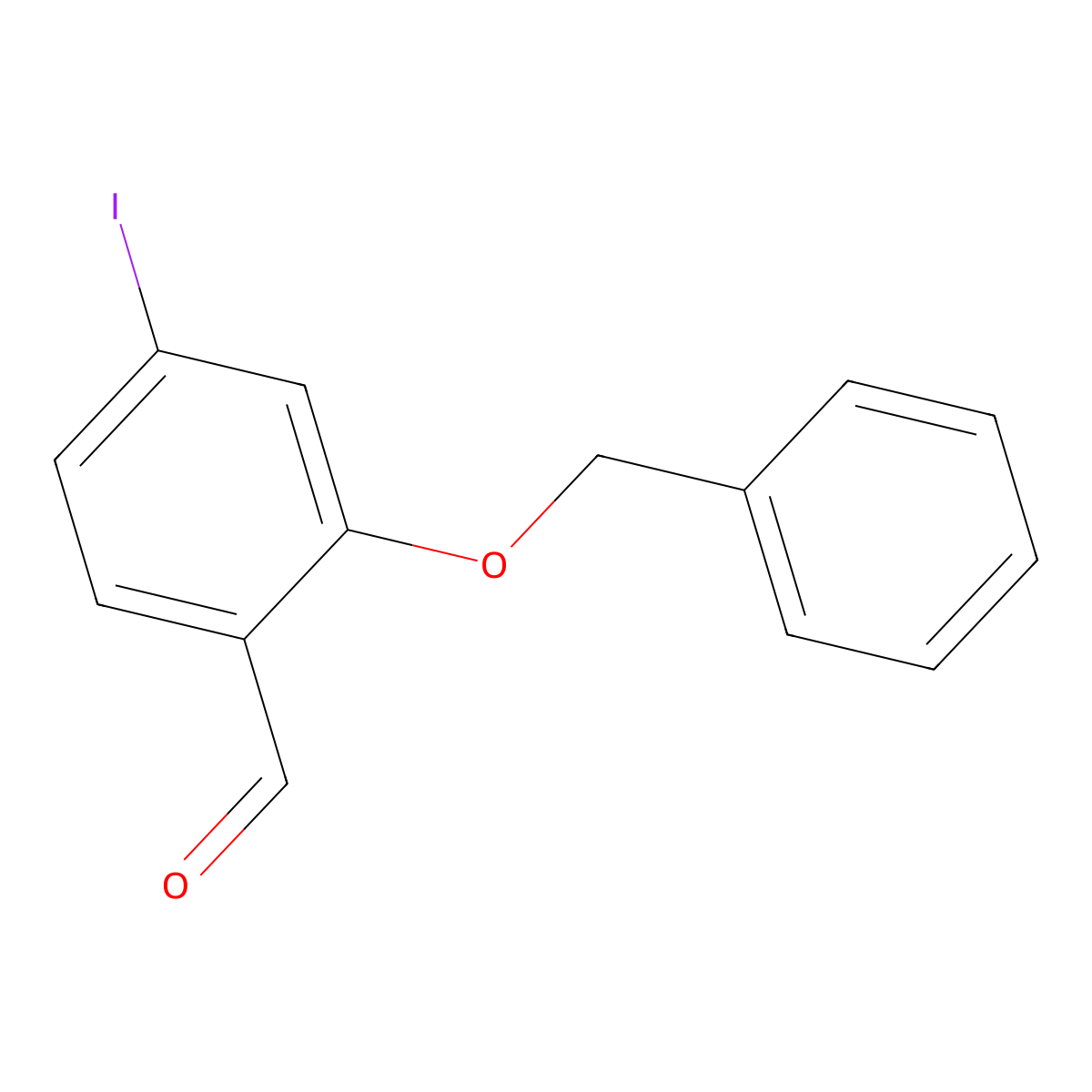 2-(Benzyloxy)-4-iodobenzaldehyde molecular structure, CAS 854028-52-7