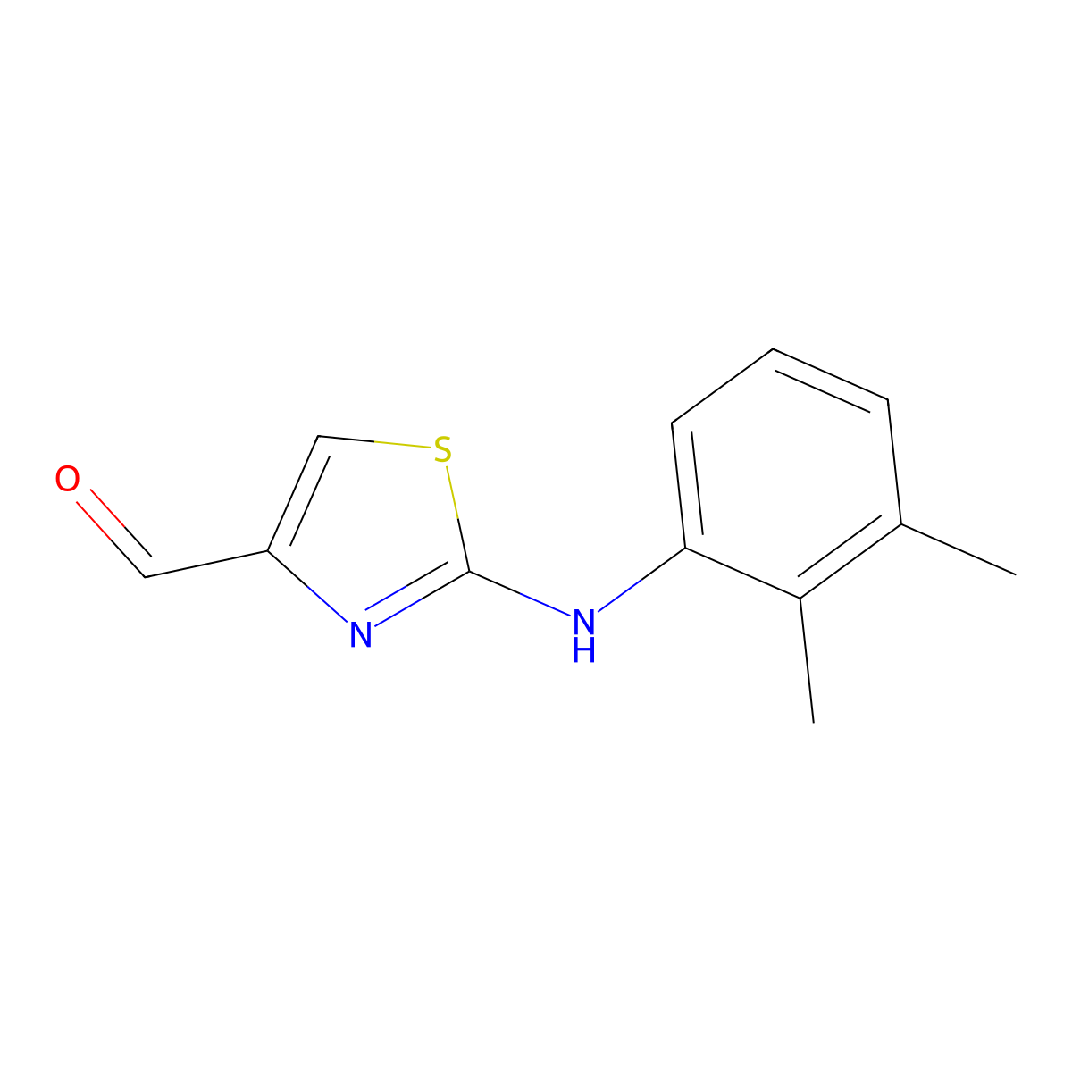 2-[(2,3-Dimethylphenyl)amino]-1,3-thiazole-4-carbaldehyde molecular structure, CAS 854035-82-8