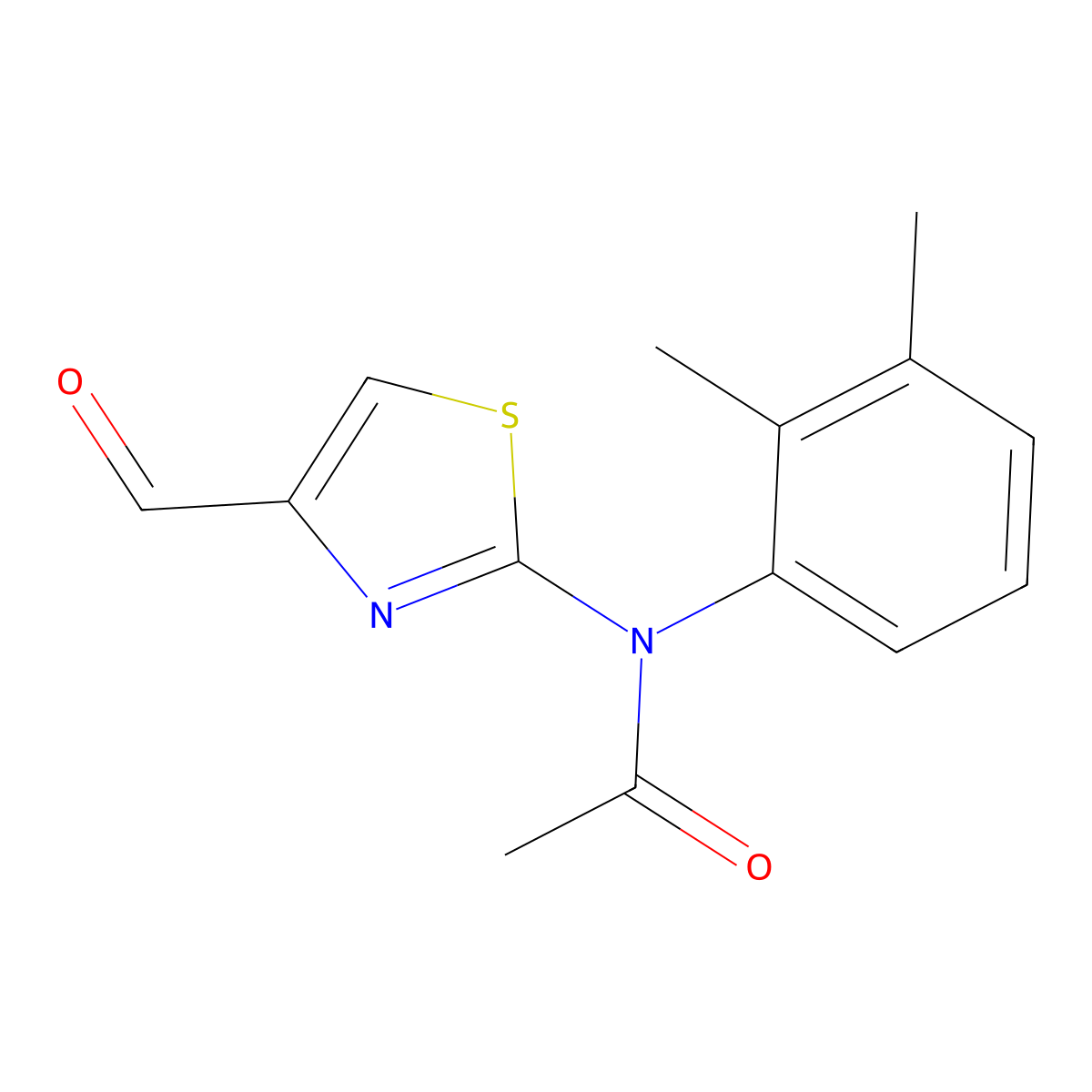 N-(2,3-dimethylphenyl)-N-(4-formyl-1,3-thiazol-2-yl)acetamide molecular structure, CAS 854035-83-9