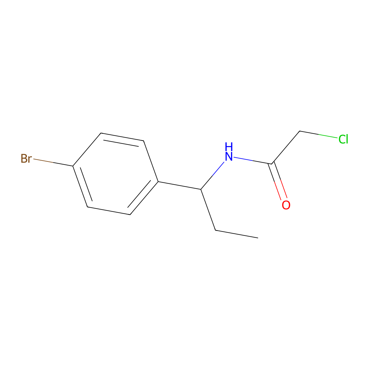 N-[1-(4-bromophenyl)propyl]-2-chloroacetamide molecular structure, CAS 854035-91-9