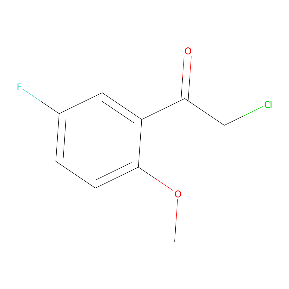 2-Chloro-1-(5-fluoro-2-methoxyphenyl)ethanone molecular structure, CAS 854036-06-9