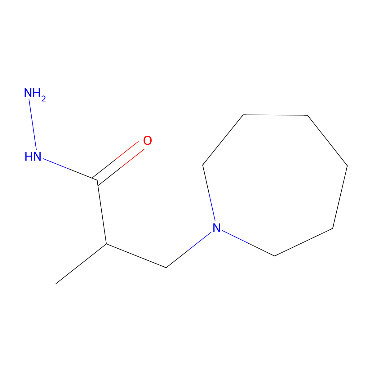 3-(Azepan-1-yl)-2-methylpropanehydrazide molecular structure, CAS 854036-09-2