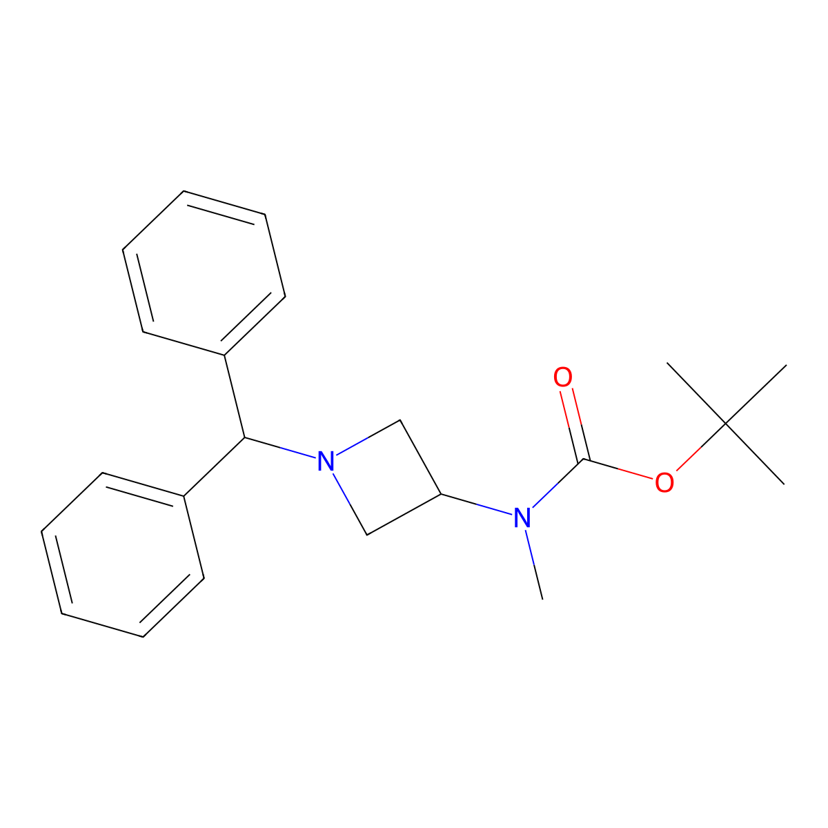 tert-Butyl (1-benzhydrylazetidin-3-yl)(methyl)carbamate molecular structure, CAS 854038-91-8
