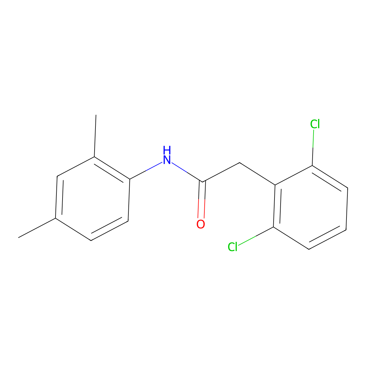 2-(2,6-dichlorophenyl)-N-(2,4-dimethylphenyl)acetamide molecular structure, CAS 854039-22-8