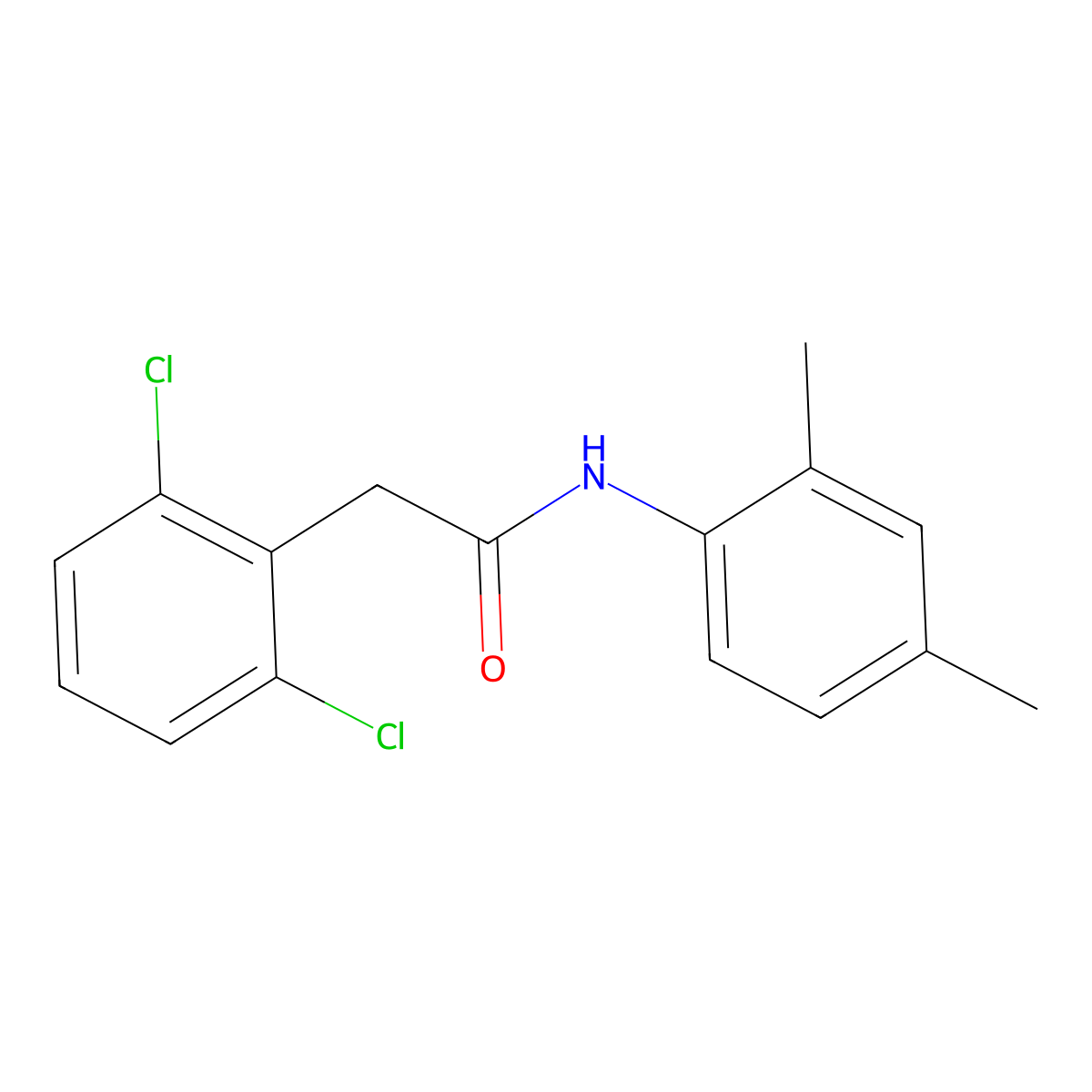 2-(2,6-dichlorophenyl)-N-(2,4-dimethylphenyl)acetamide molecular structure, CAS 854039-22-8