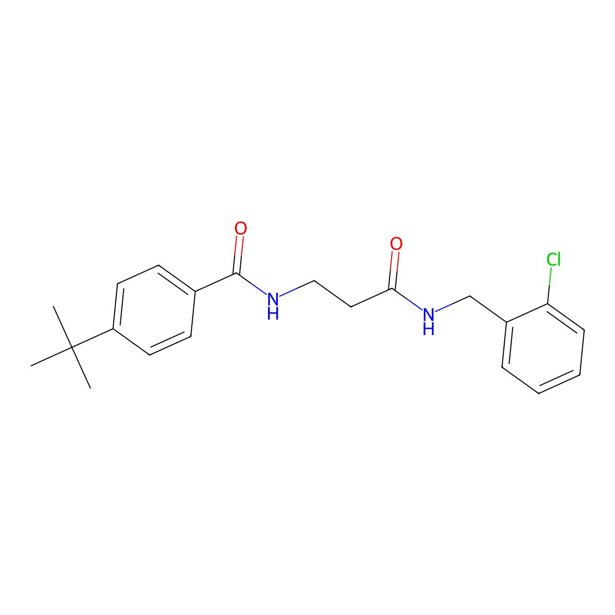 3-[(4-tert-butylphenyl)formamido]-N-[(2-chlorophenyl)methyl]propanamide molecular structure, CAS 854040-56-5