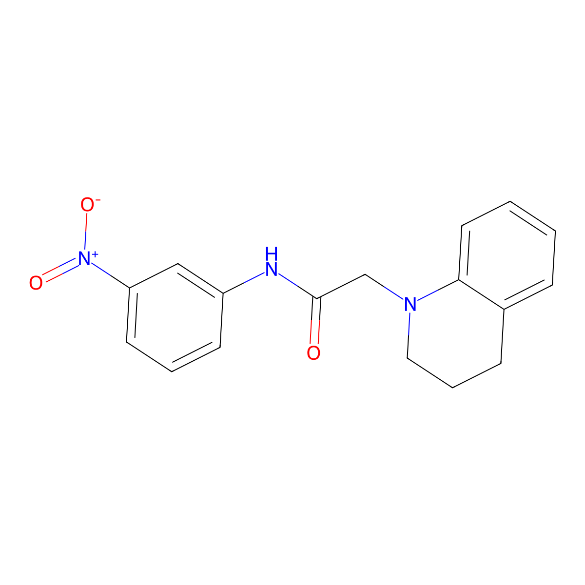N-(3-nitrophenyl)-2-(1,2,3,4-tetrahydroquinolin-1-yl)acetamide molecular structure, CAS 854041-02-4