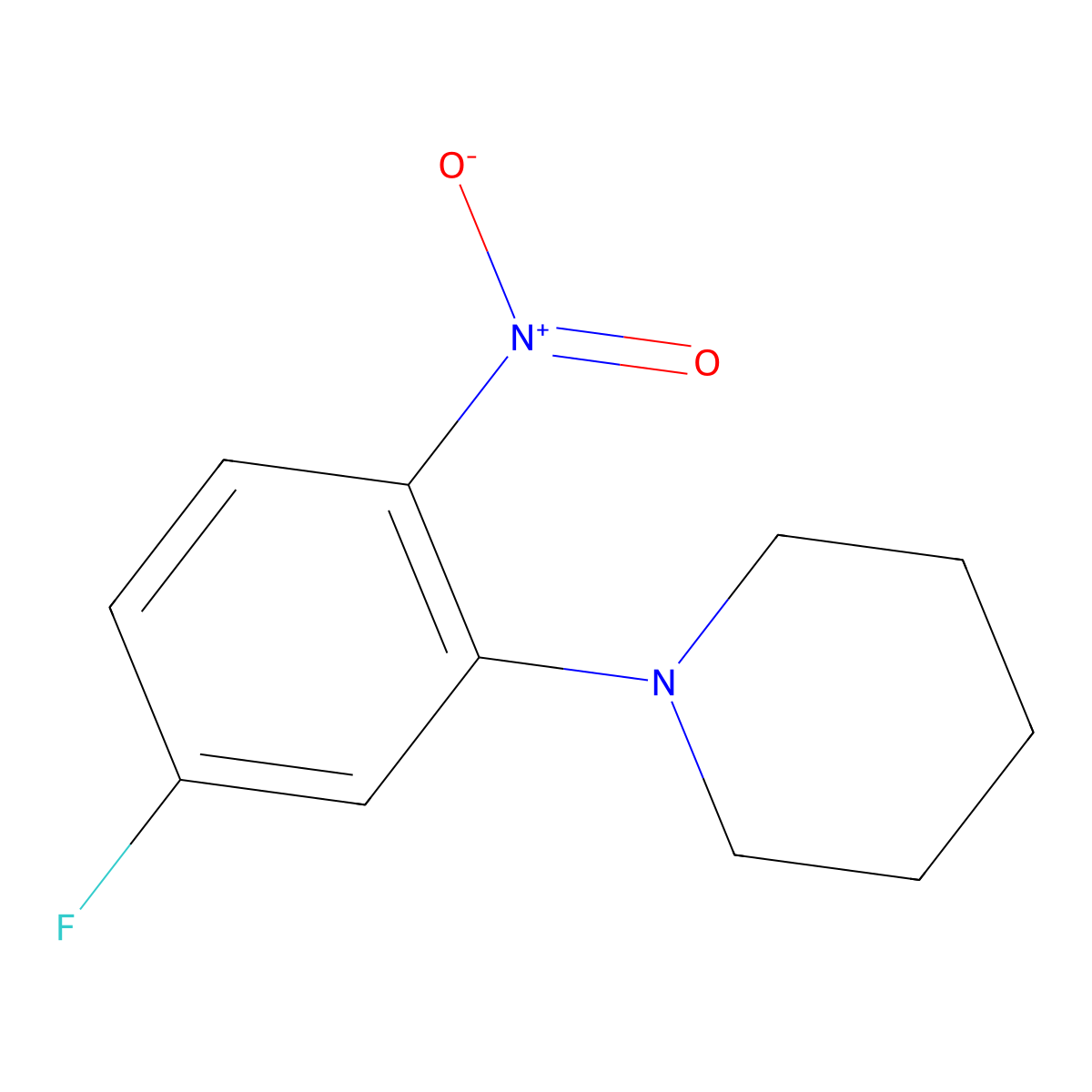 1-(5-Fluoro-2-nitrophenyl)piperidine molecular structure, CAS 854044-35-2