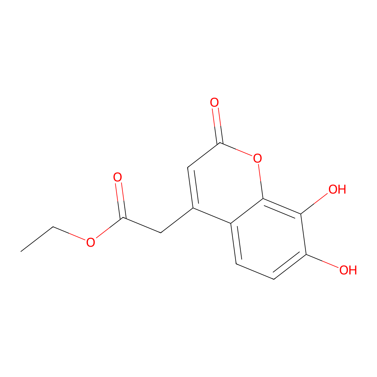 ethyl (7,8-dihydroxy-2-oxo-2H-chromen-4-yl)acetate molecular structure, CAS 854045-68-4