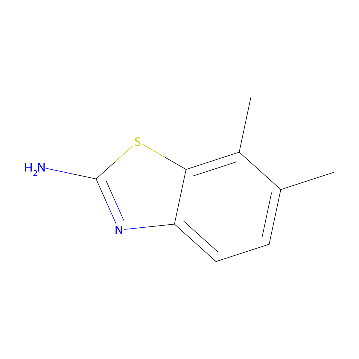 6,7-Dimethylbenzo[d]thiazol-2-amine molecular structure, CAS 854057-72-0
