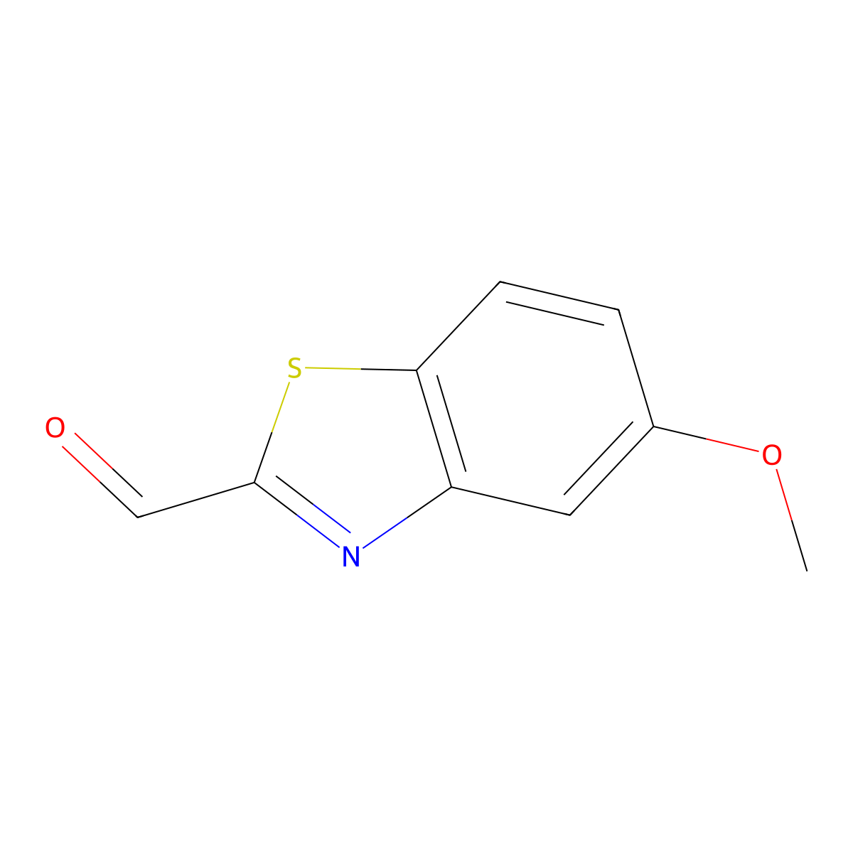 5-Methoxybenzothiazole-2-carboxaldehyde molecular structure, CAS 854059-90-8