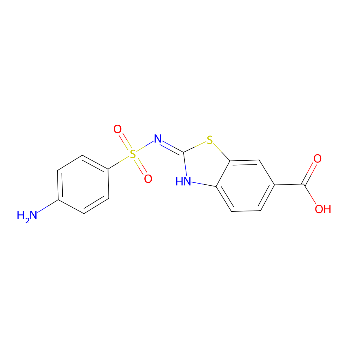 2-(4-Aminophenylsulfonamido)benzo[d]thiazole-6-carboxylic acid molecular structure, CAS 854060-37-0