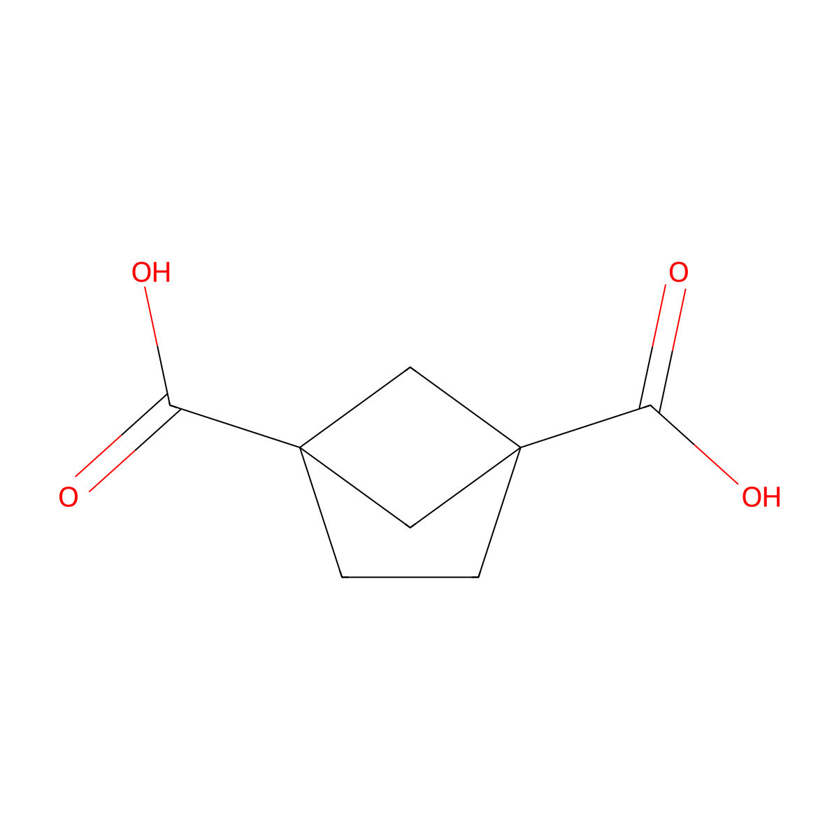 Bicyclo[2.1.1]hexane-1,4-dicarboxylic acid molecular structure, CAS 85407-65-4