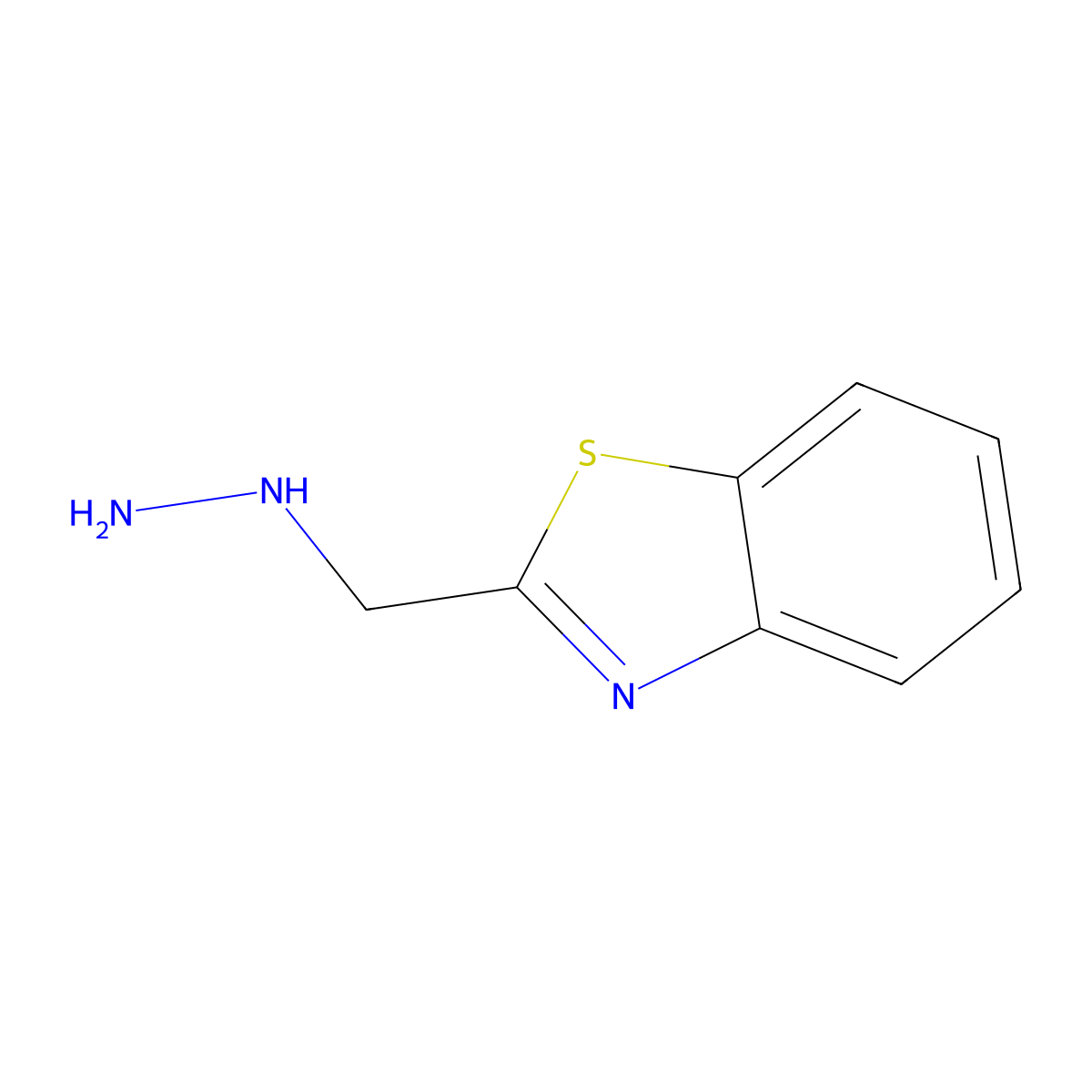 2-(Hydrazinomethyl)-1,3-benzothiazole molecular structure, CAS 854070-55-6