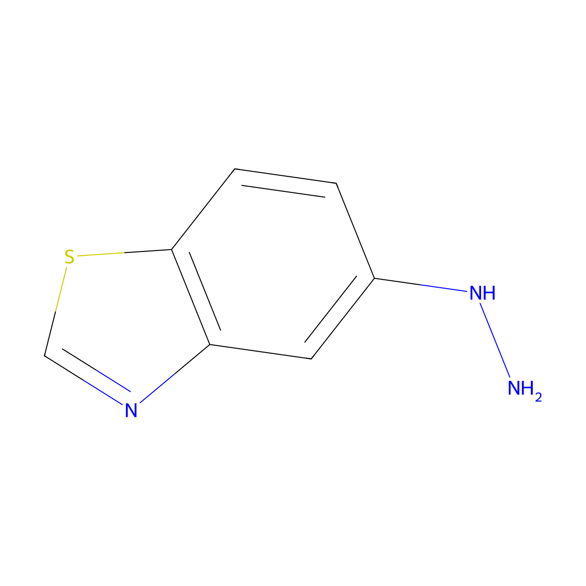 5-Hydrazinylbenzothiazole molecular structure, CAS 854070-57-8