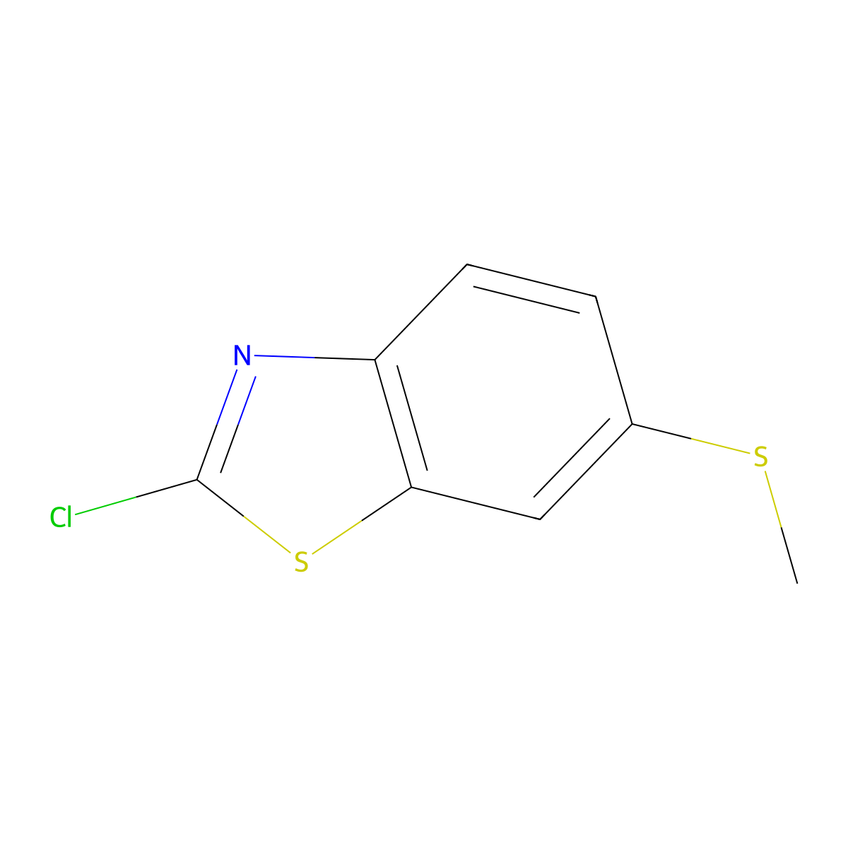 2-Chloro-6-(methylthio)benzo[d]thiazole molecular structure, CAS 854084-75-6