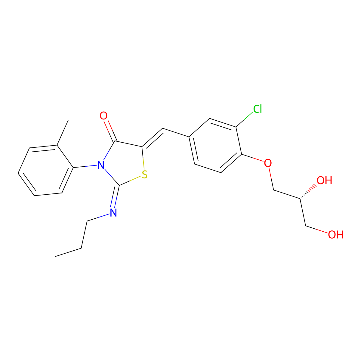 Ponesimod molecular structure, CAS 854107-55-4