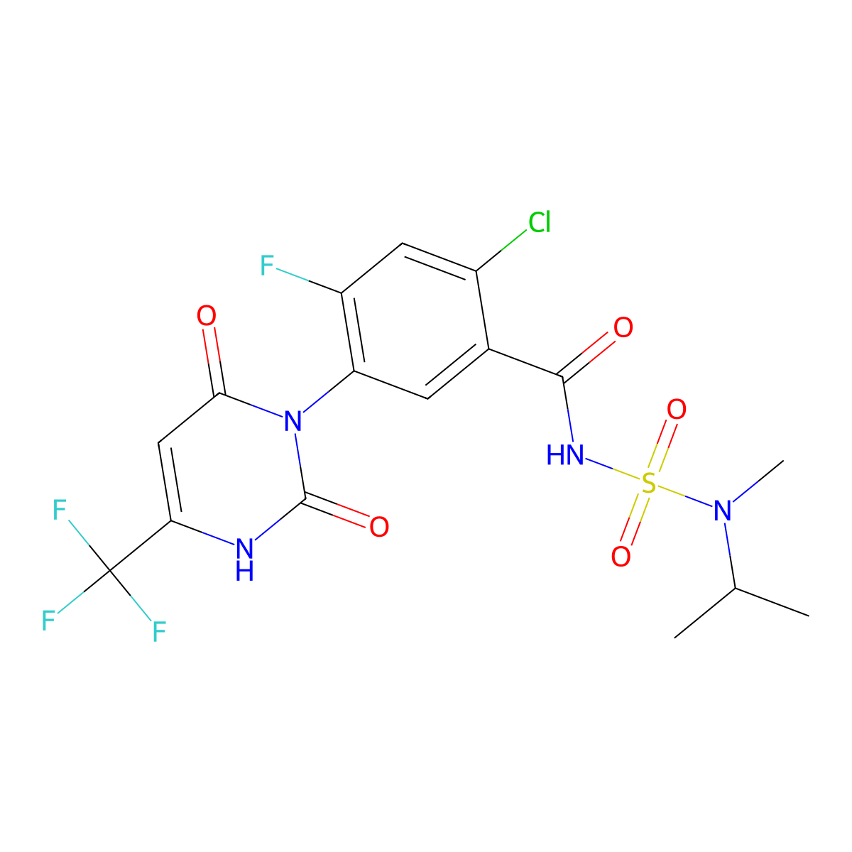 Saflufenacil-N-desmethyl molecular structure, CAS 854122-75-1