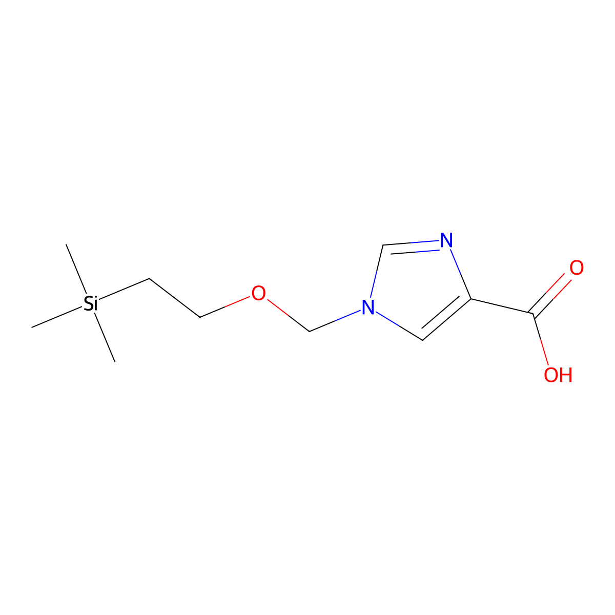 1-[[2-(Trimethylsilyl)ethoxy]methyl]-1H-imidazole-4-carboxylic Acid molecular structure, CAS 854123-77-6