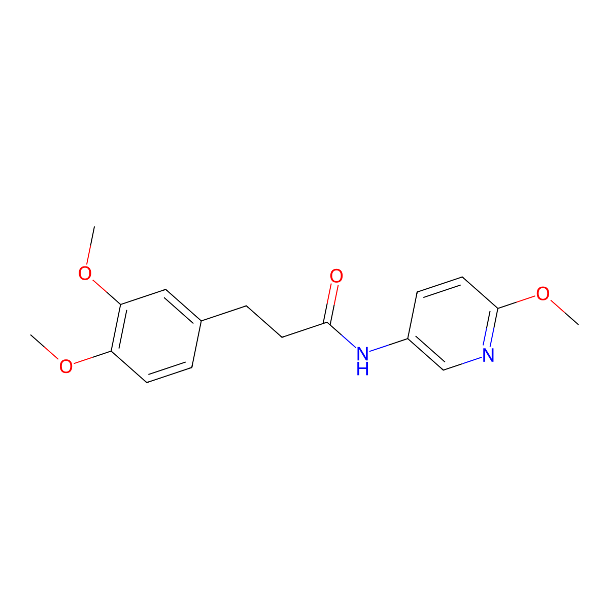 3-(3,4-dimethoxyphenyl)-N-(6-methoxypyridin-3-yl)propanamide molecular structure, CAS 854131-93-4