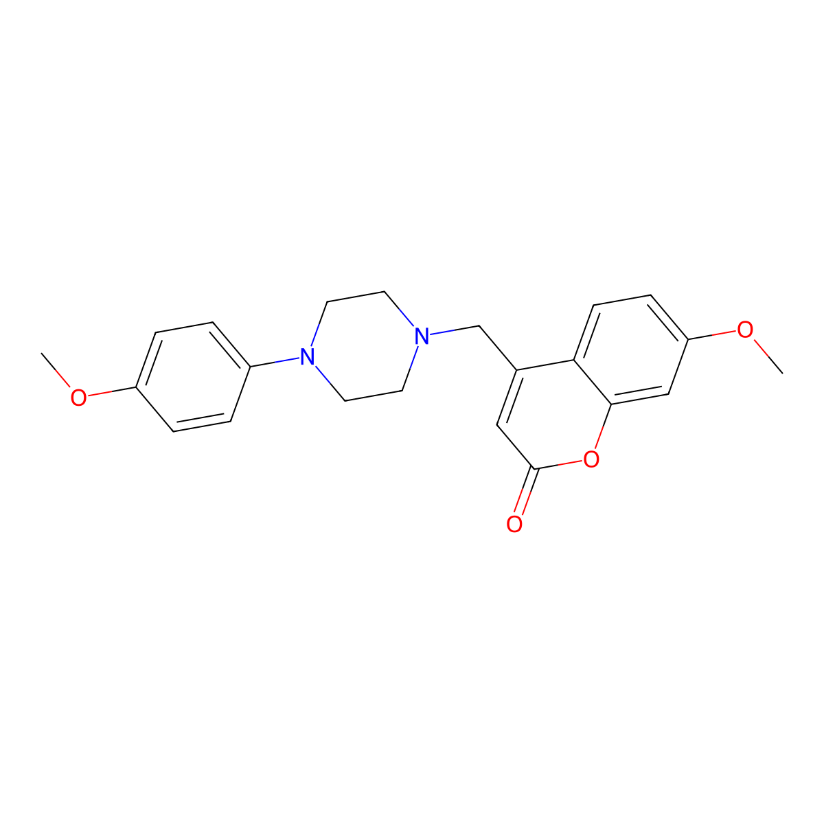 7-methoxy-4-{[4-(4-methoxyphenyl)piperazin-1-yl]methyl}-2H-chromen-2-one molecular structure, CAS 854132-81-3