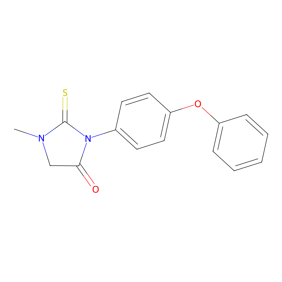 1-Methyl-3-(4-phenoxyphenyl)-2-thioxoimidazolidin-4-one molecular structure, CAS 854137-28-3